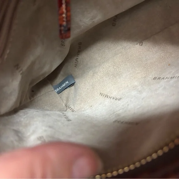 Brahmin Mini Pecan Melbourne Crocodile Handbag - Picture 13 of 16